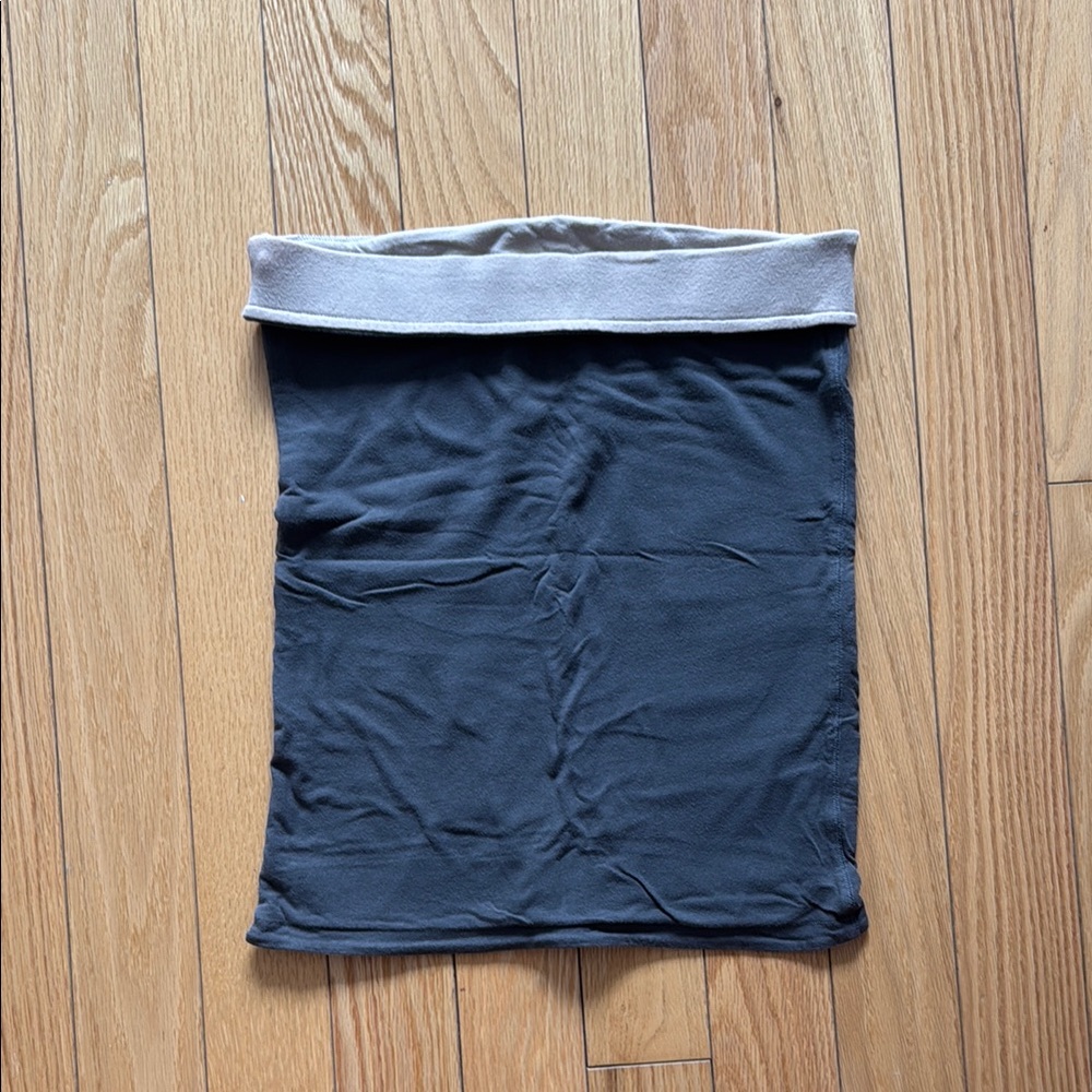 American Eagle Outfitters Gray and Tan Reversible Tube Top Casual